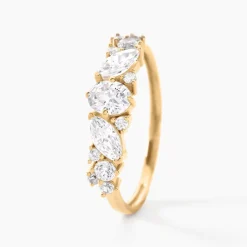 Bague Gatsby Or Jaune Oxyde De Zirconium