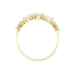 Bague Gatsby Or Jaune Oxyde De Zirconium