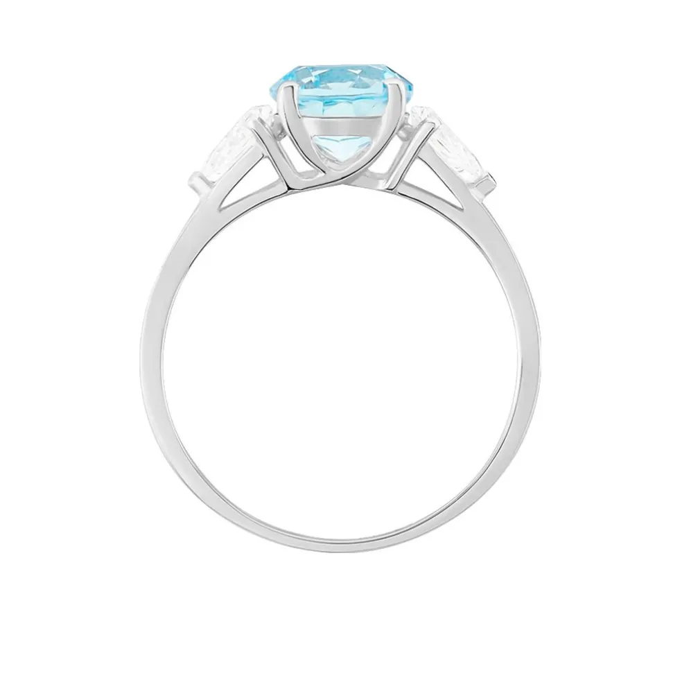 Bague Giana Or Blanc Topaze Et Oxyde De Zirconium