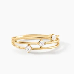 Bague Giordano Or Jaune Diamant Synthétique