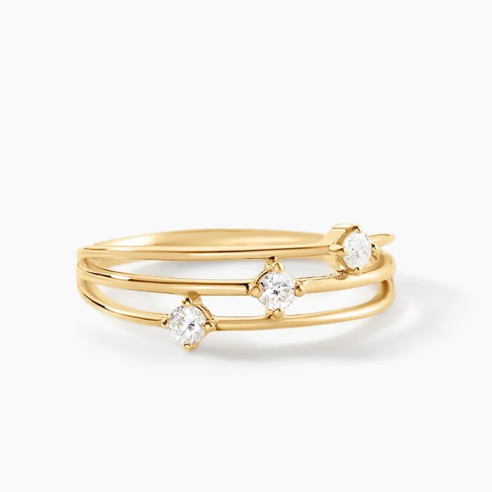 Bague Giordano Or Jaune Diamant Synthétique