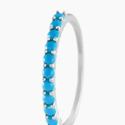 Bague Goddess Argent Blanc Turquoise