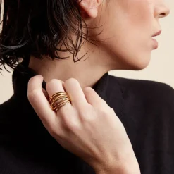 Bague Gold Aura Acier Jaune