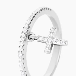 Bague Gorane Argent Blanc Oxyde De Zirconium