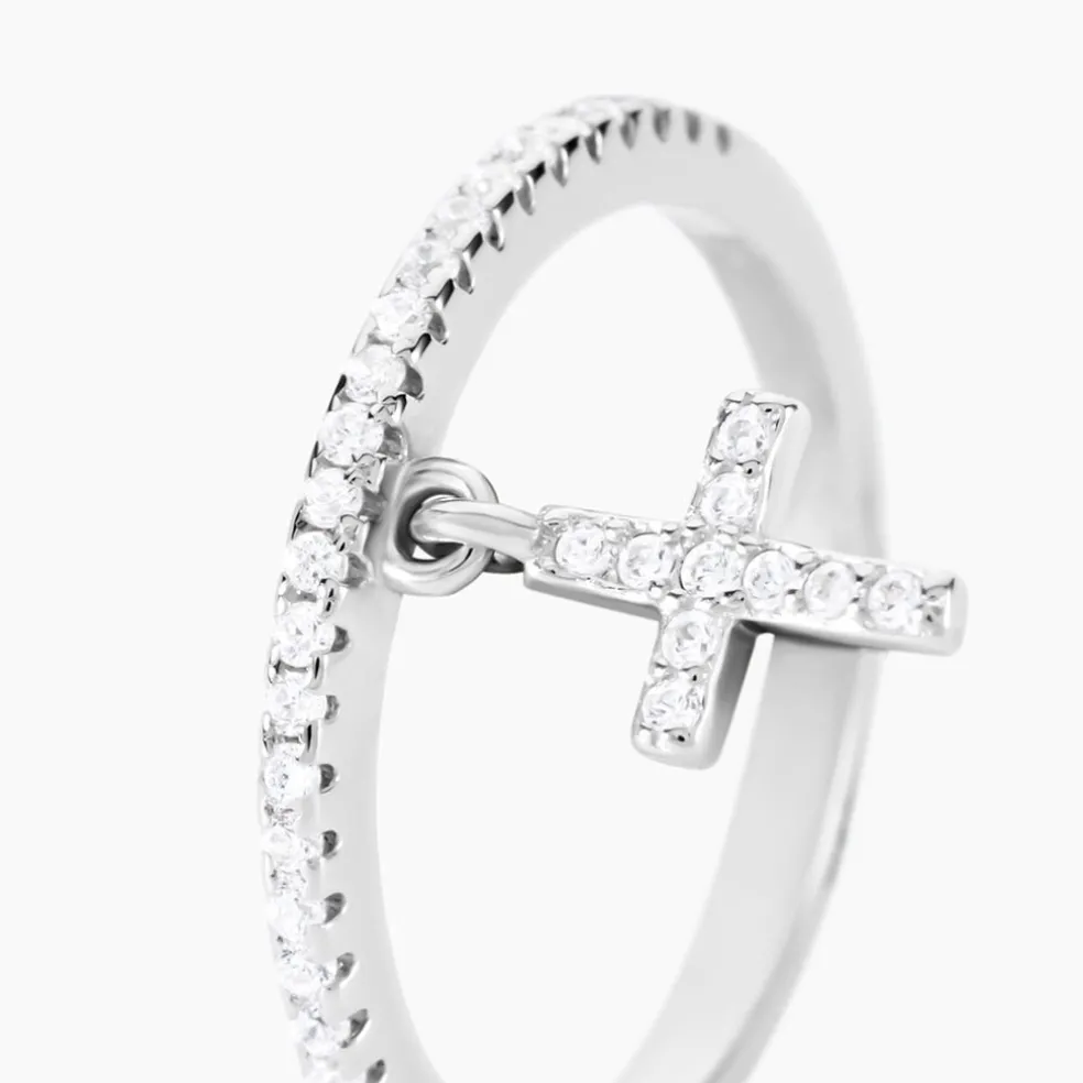 Bague Gorane Argent Blanc Oxyde De Zirconium