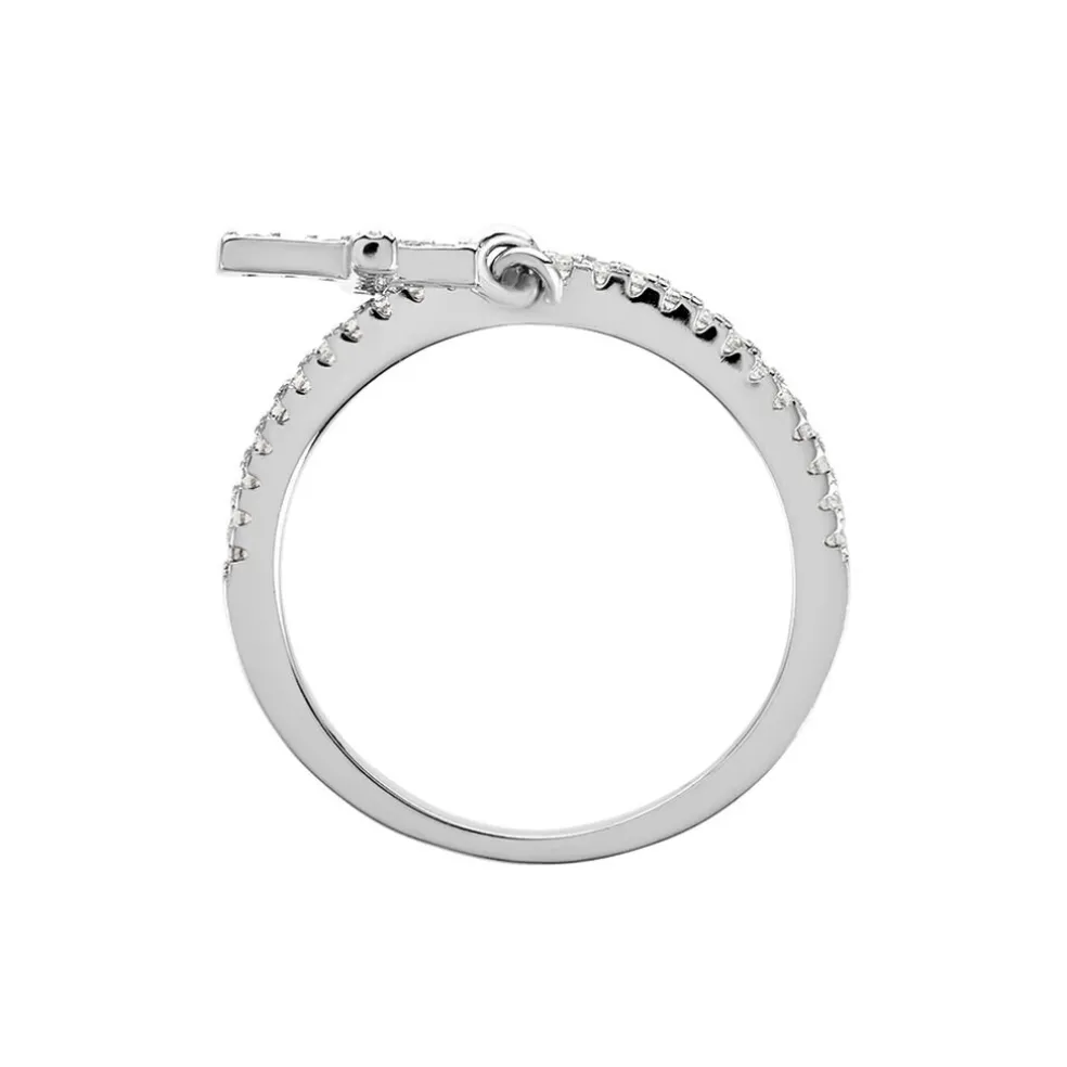 Bague Gorane Argent Blanc Oxyde De Zirconium