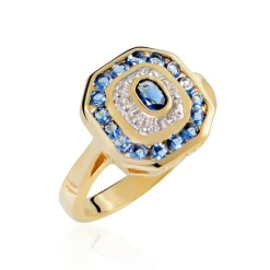 Bague Hans Plaqué Or Oxyde Pierre