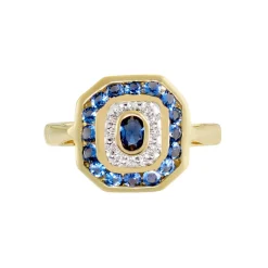 Bague Hans Plaqué Or Oxyde Pierre