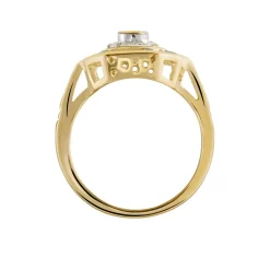 Bague Hans Plaqué Or Oxyde Pierre