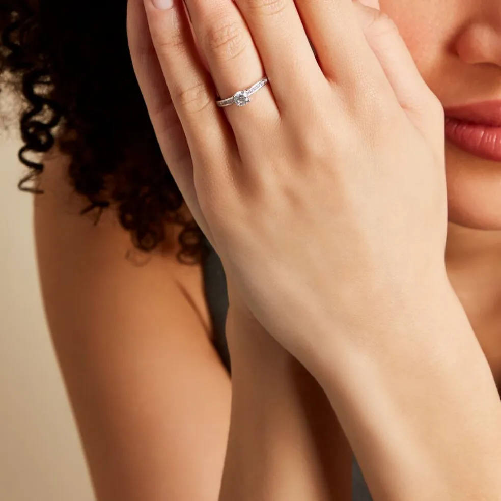 Bague Harem Or Blanc Oxyde