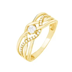 Bague Harmonia Or Jaune Oxyde De Zirconium