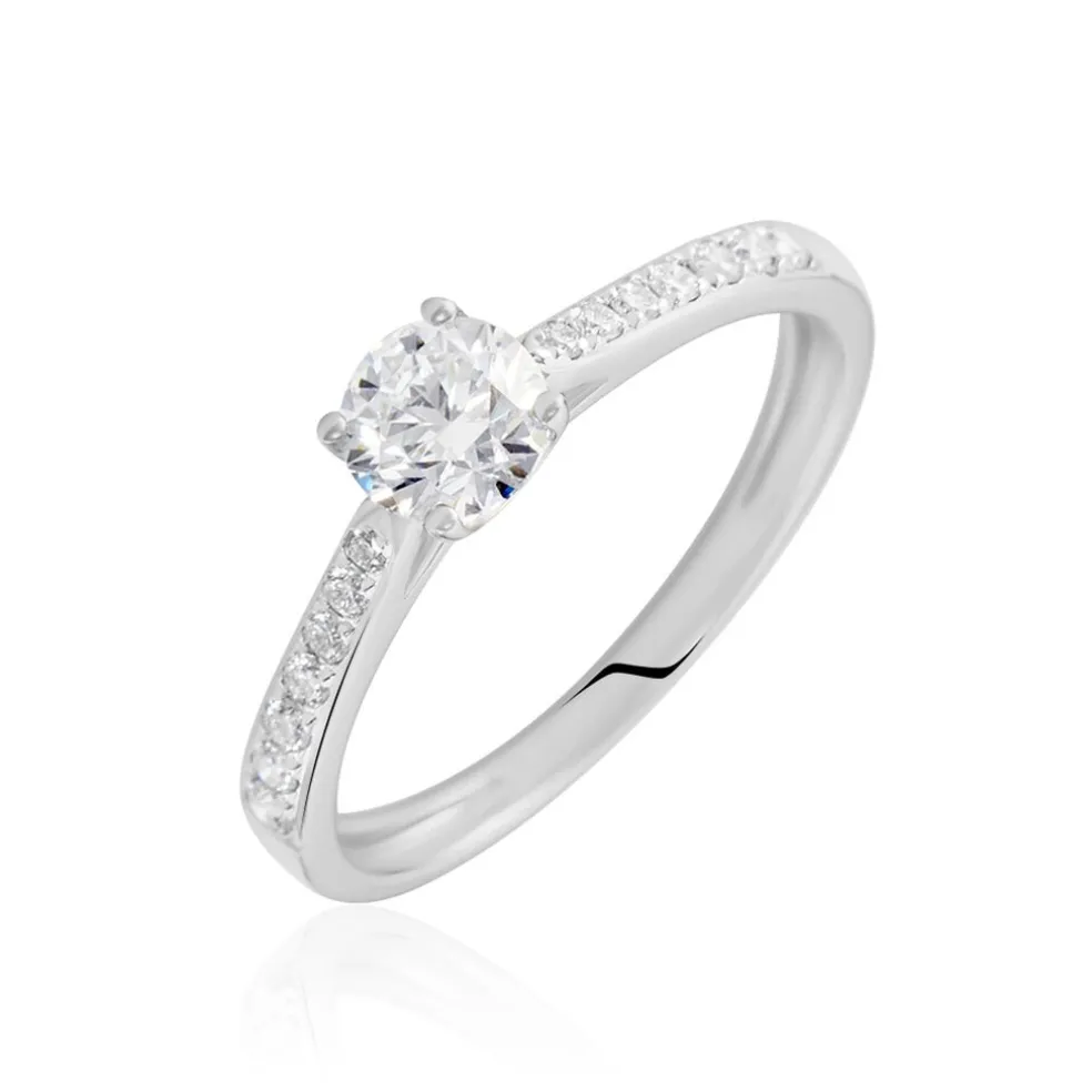 Bague Hemera Ld Platine Blanc Diamant Synthétique