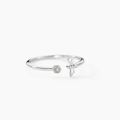 Bague Honey Argent Blanc Oxyde De Zirconium