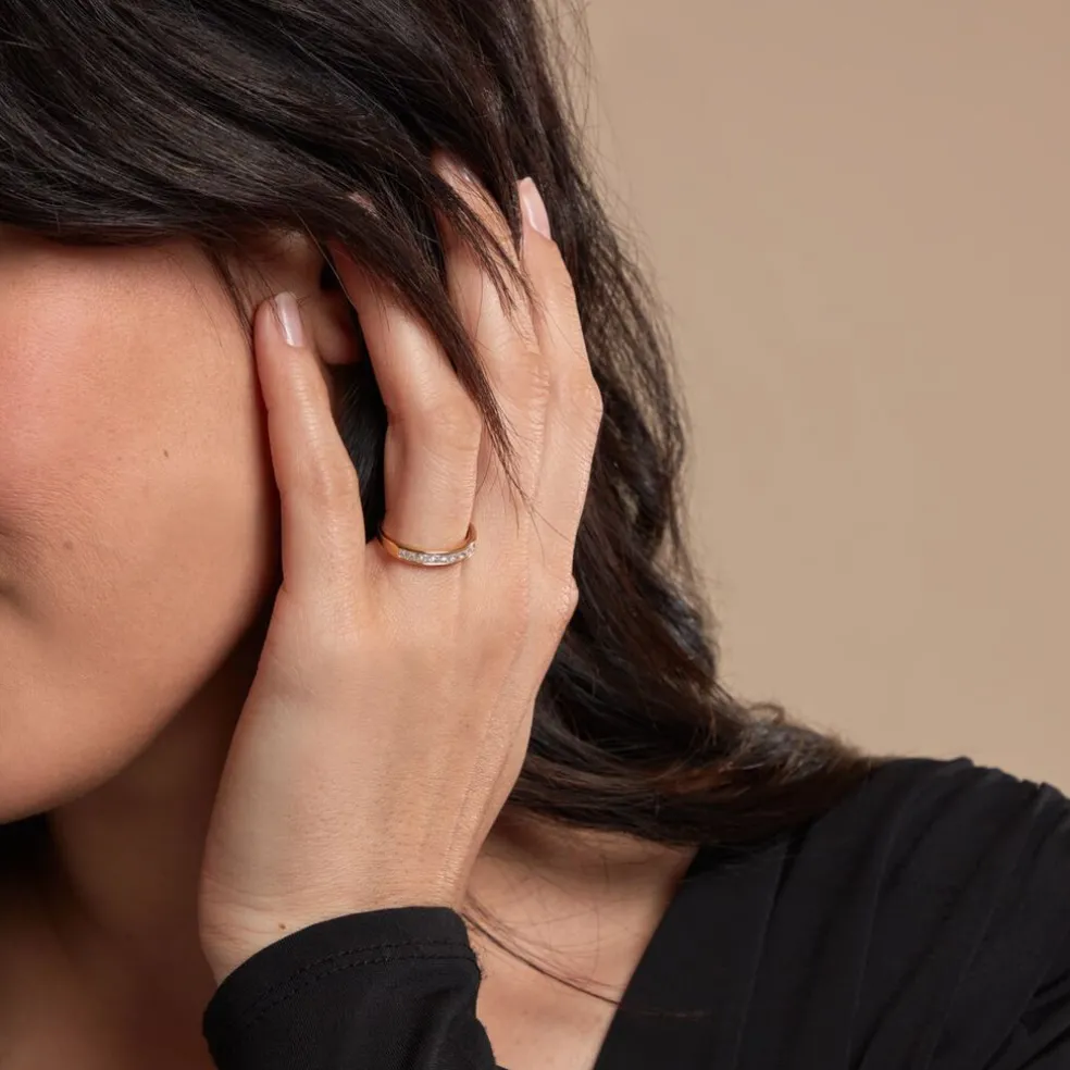 Bague Hyacintha Or Jaune Oxyde De Zirconium