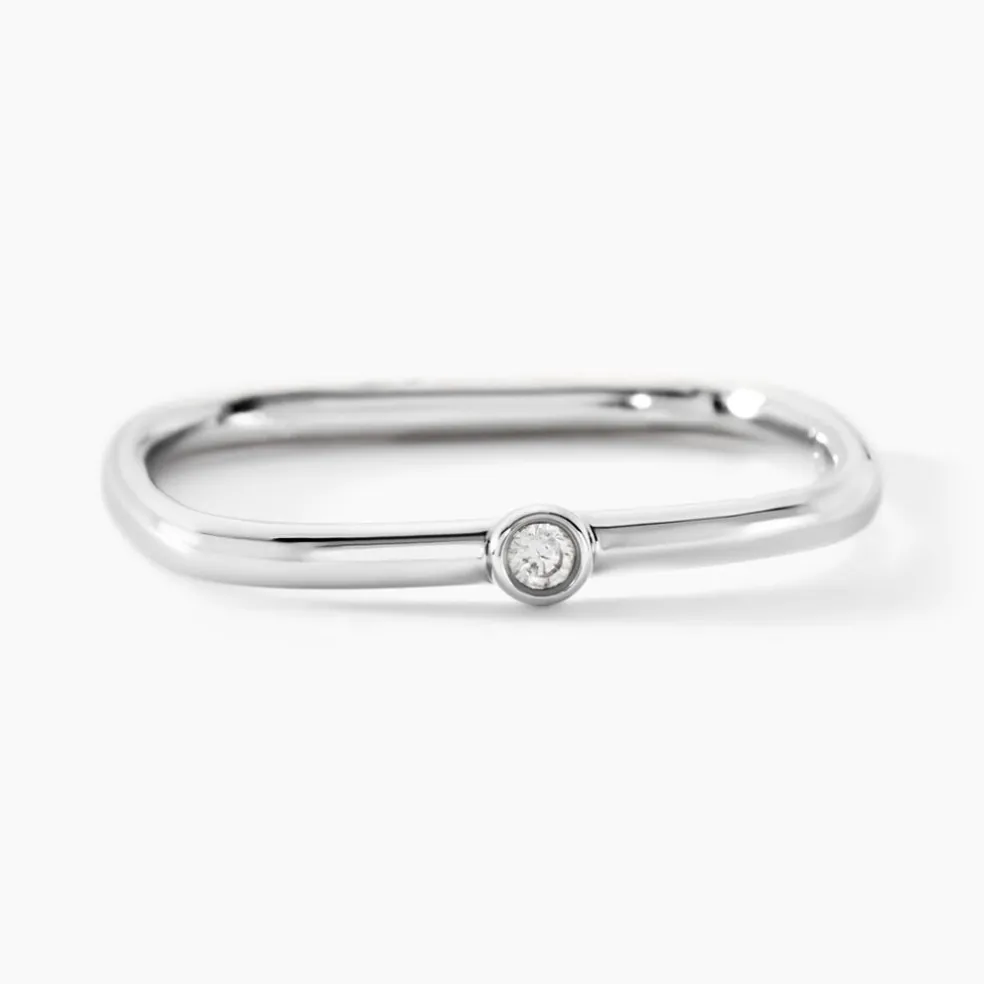 Bague Infini Pop Argent Blanc Oxyde De Zirconium