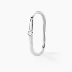 Bague Infini Pop Argent Blanc Oxyde De Zirconium