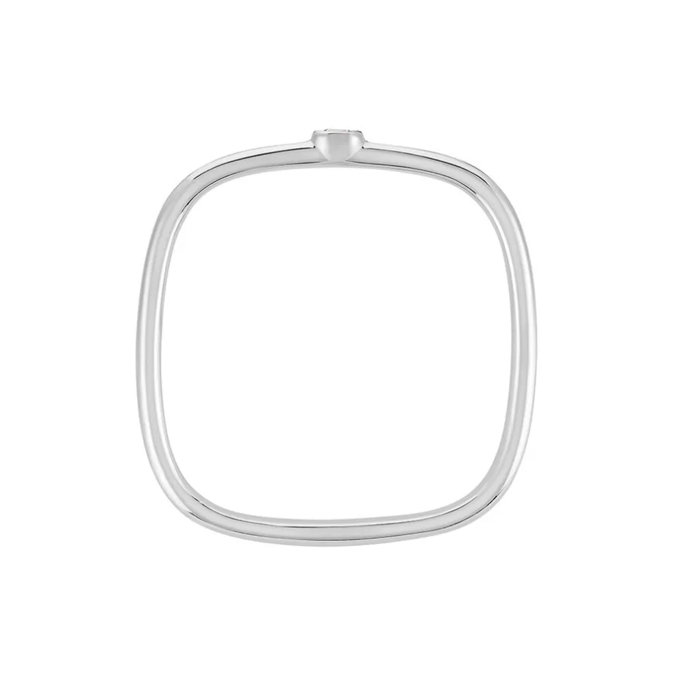 Bague Infini Pop Argent Blanc Oxyde De Zirconium