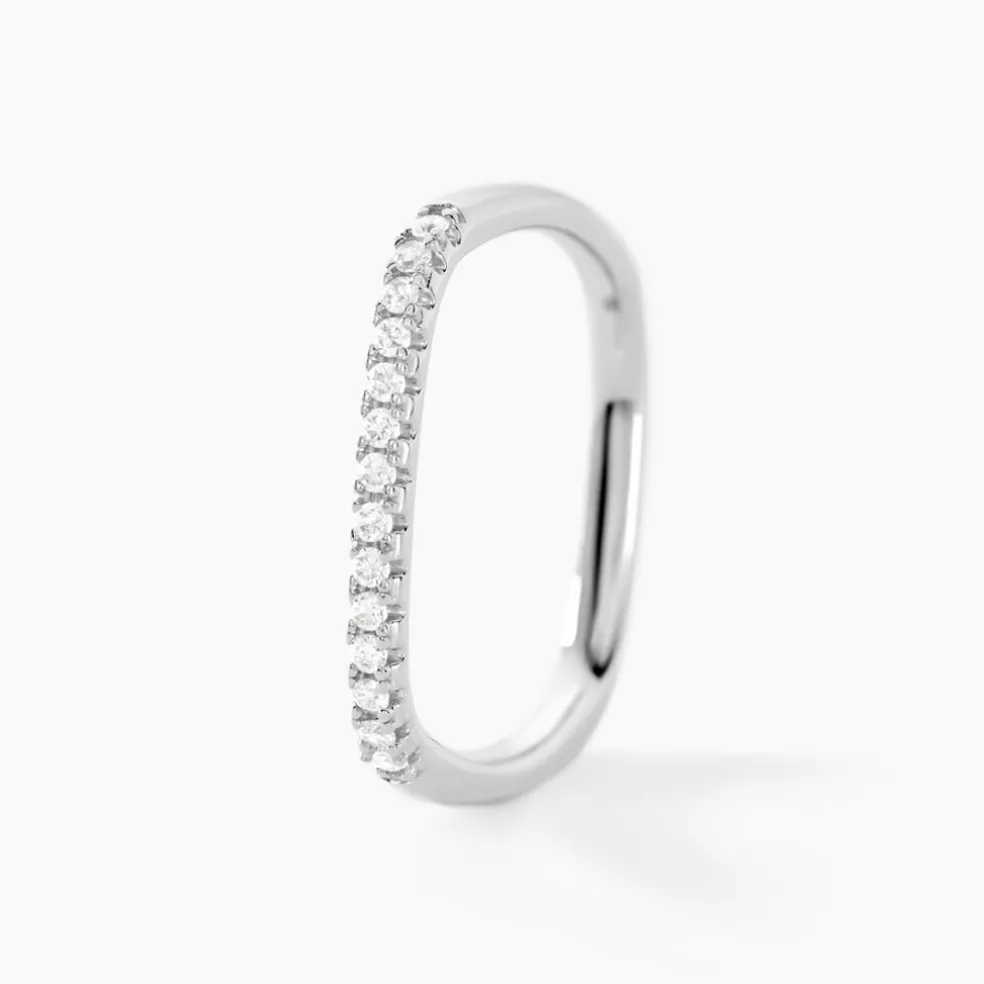 Bague Infini Pop Argent Blanc Oxyde De Zirconium
