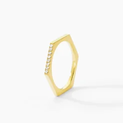 Bague Infini Pop Argent Jaune Oxyde De Zirconium
