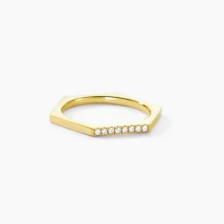 Bague Infini Pop Argent Jaune Oxyde De Zirconium