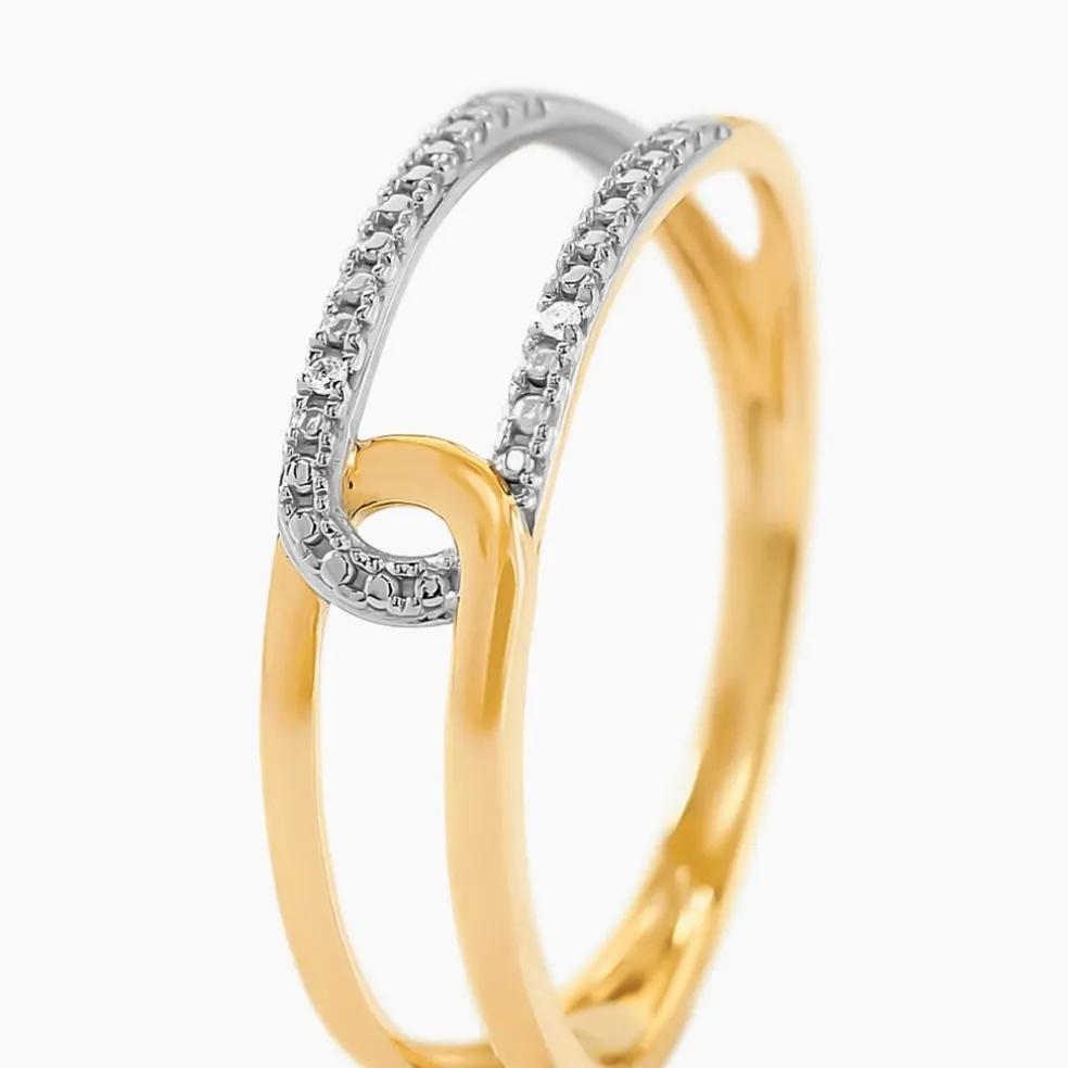 Bague Infinite Love Or Jaune Diamant