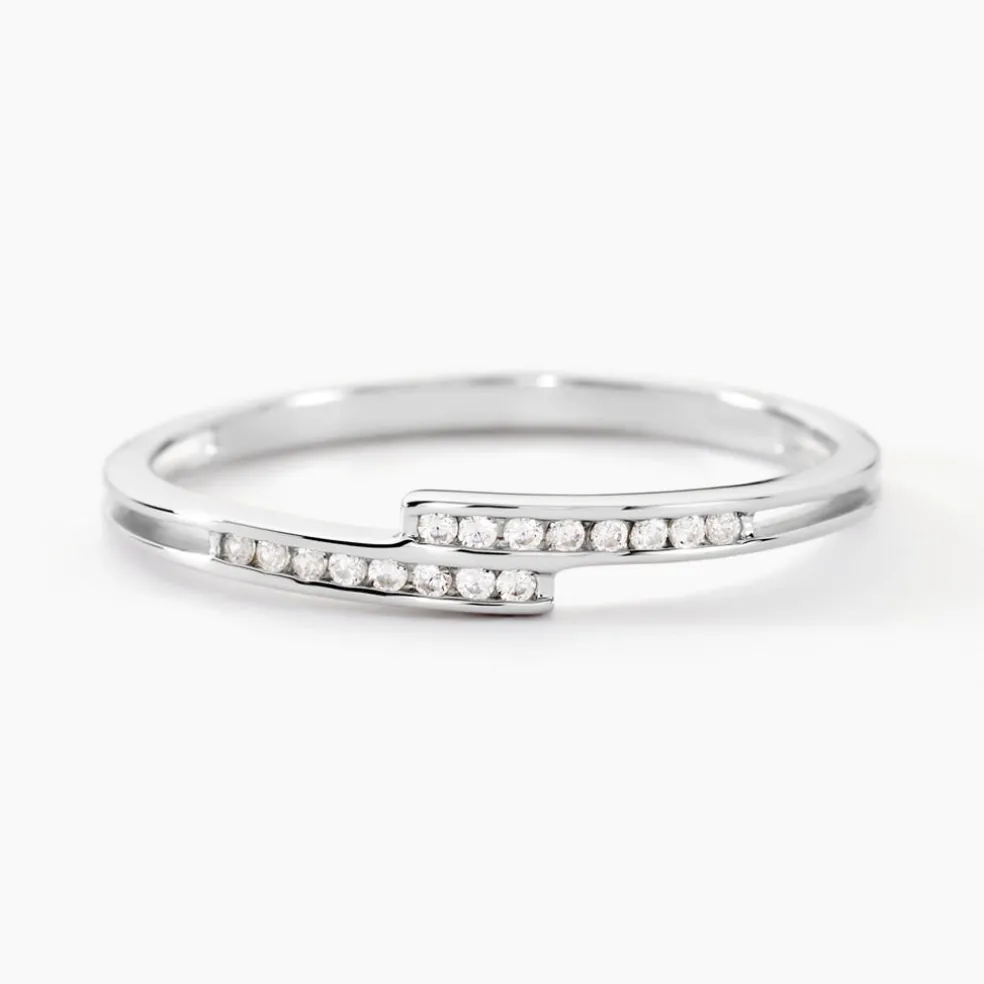 Bague Iryna Argent Blanc Oxyde De Zirconium