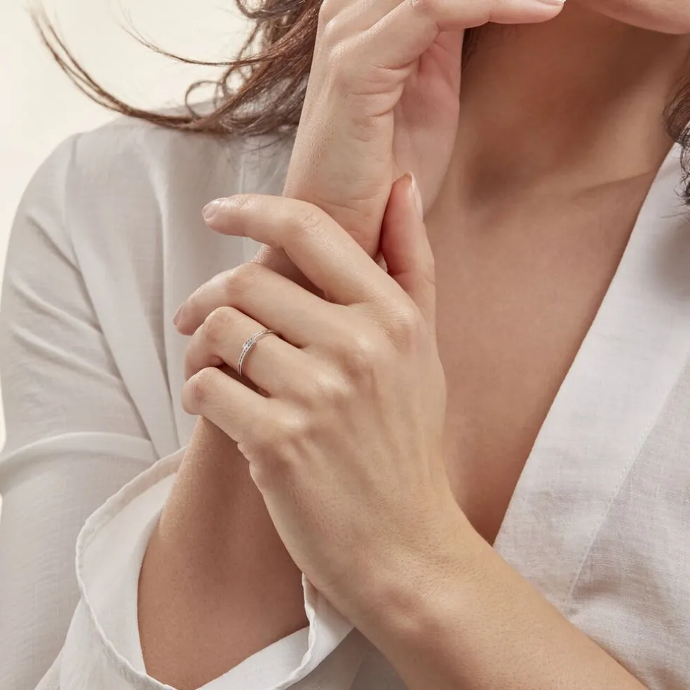 Bague Iryna Argent Blanc Oxyde De Zirconium