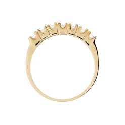 Bague Isee Plaqué Or Jaune Oxyde De Zirconium