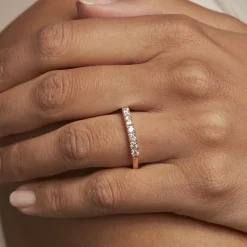 Bague Isee Plaqué Or Jaune Oxyde De Zirconium