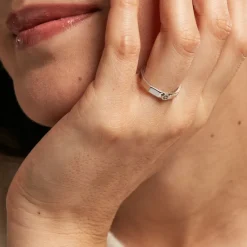 Bague Ishtar Argent Blanc Oxyde De Zirconium