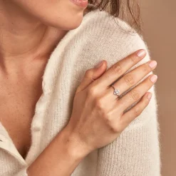 Bague Isia Argent Blanc Oxyde De Zirconium