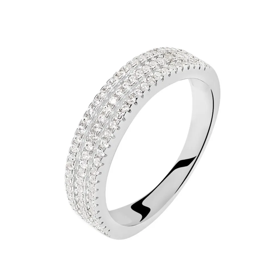 Bague Isora Argent Blanc Oxyde De Zirconium