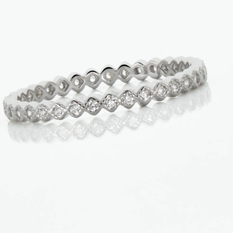 Bague Jannike Argent Blanc Oxyde De Zirconium