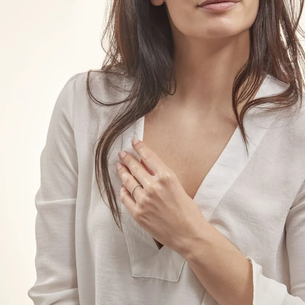 Bague Jannike Argent Blanc Oxyde De Zirconium