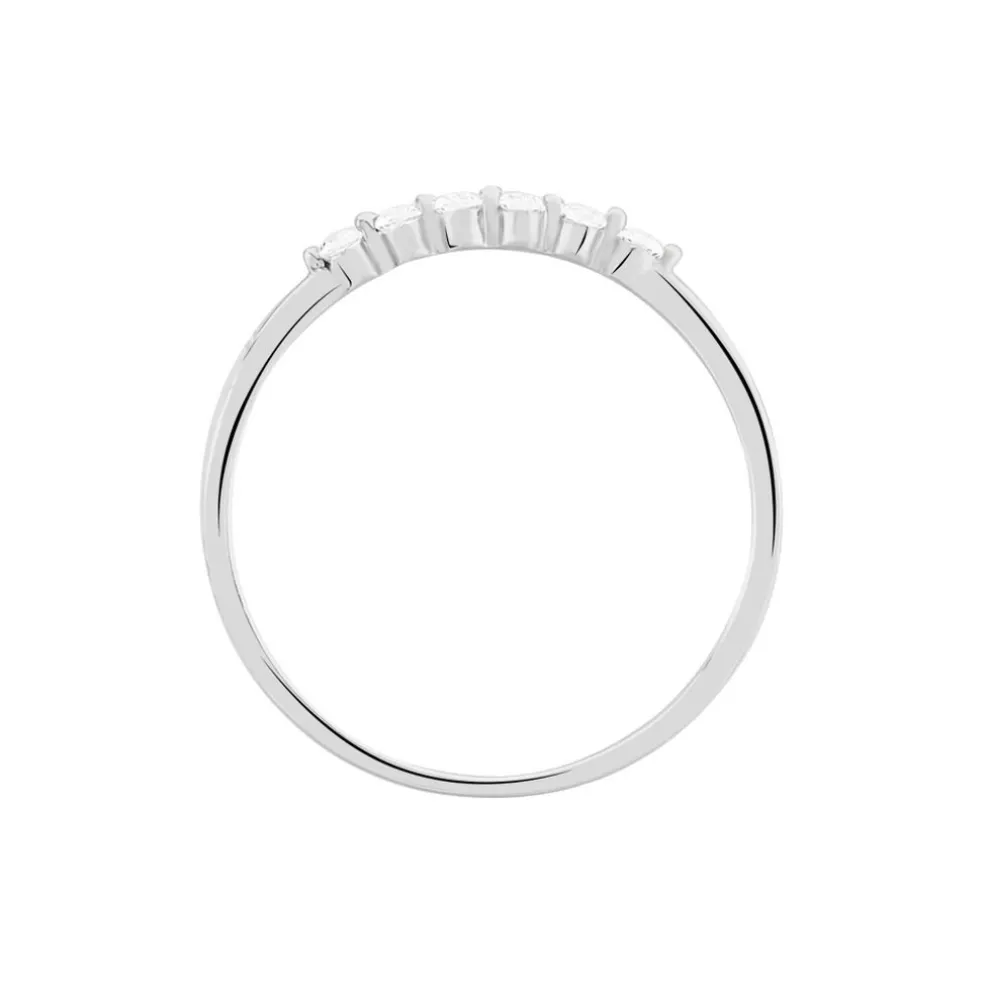 Bague Jaquelyn Argent Blanc Oxyde De Zirconium