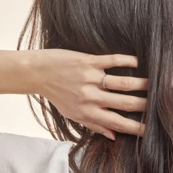 Bague Jaquelyn Argent Blanc Oxyde De Zirconium