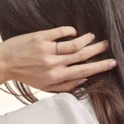 Bague Jaquelyn Argent Blanc Oxyde De Zirconium