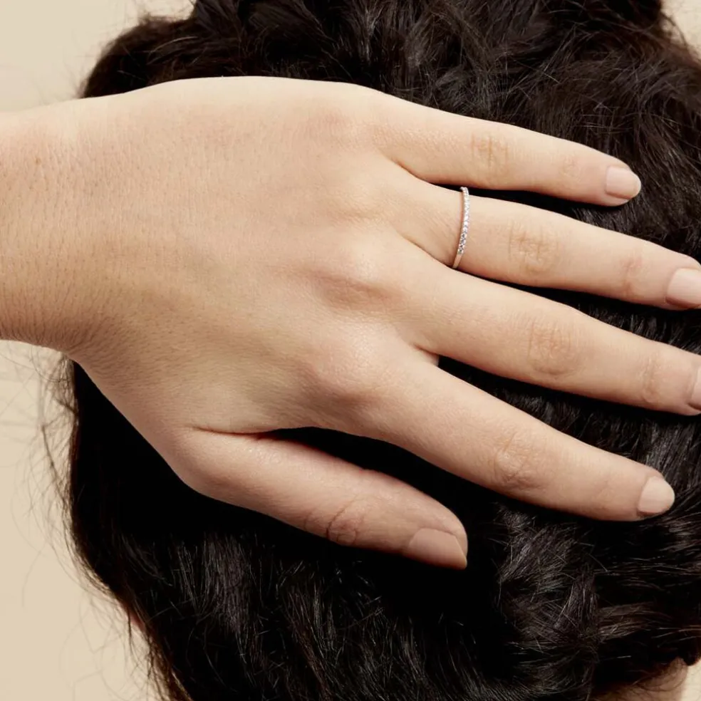 Bague Jaquelyn Argent Blanc Oxyde De Zirconium