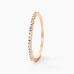 Bague Jaquelyn Argent Rose Oxyde De Zirconium