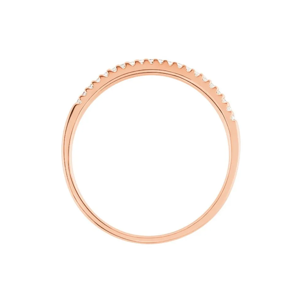 Bague Jaquelyn Argent Rose Oxyde De Zirconium
