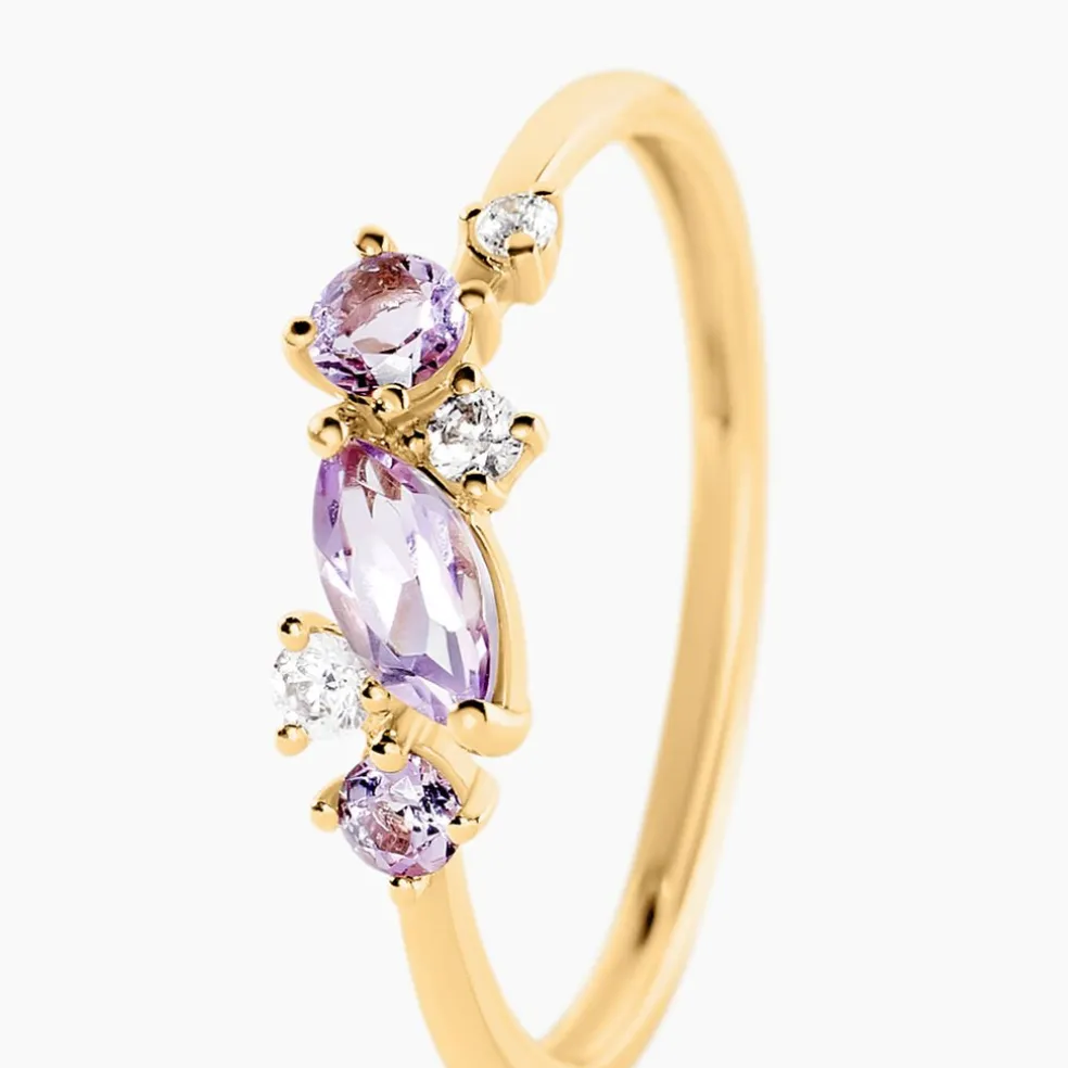 Bague Jardin Secret Or Jaune Améthyste
