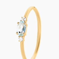 Bague Jardin Secret Or Jaune Topaze Oxyde De Zirconium