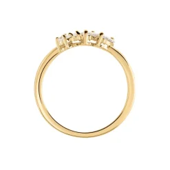 Bague Jardins D'hiver Plaqué Or Jaune Oxyde De Zirconium