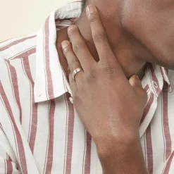 Bague John Acier Bicolore Plaque Or Jaune