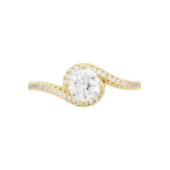 Bague Joisse Plaqué Or Oxyde De Zirconium