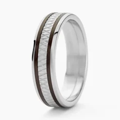 Bague Jonc Maewen Acier Blanc