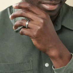 Bague Jonc Maewen Acier Blanc