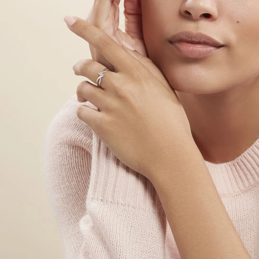 Bague Jone Or Blanc Diamant