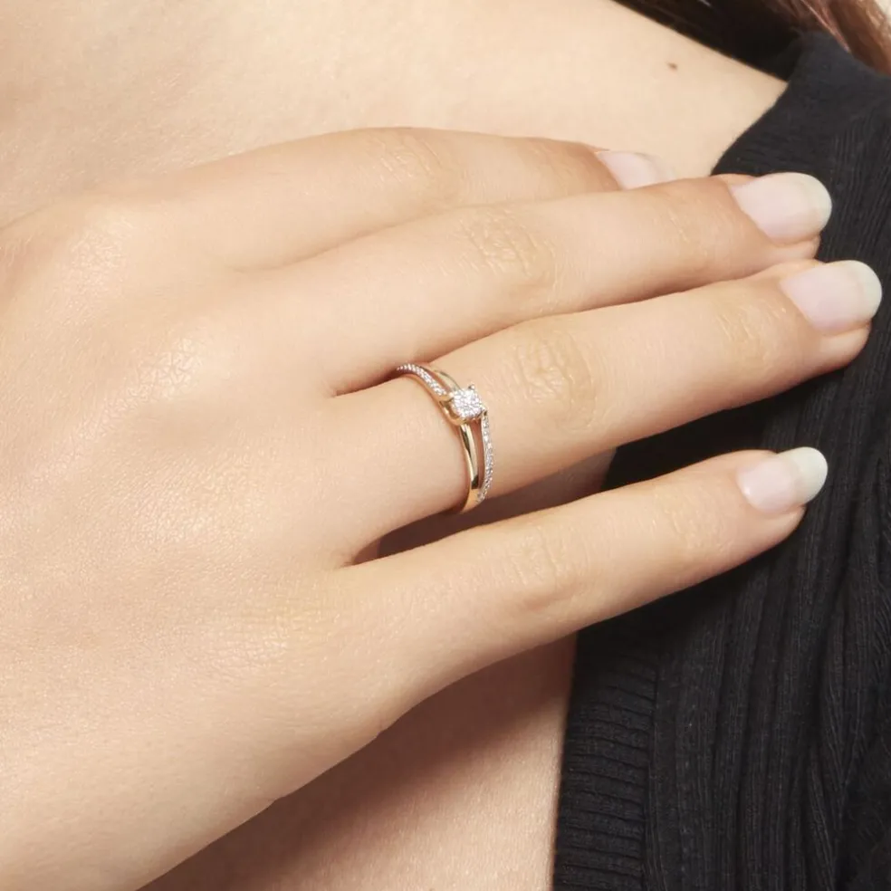 Bague Josane Or Jaune Diamant