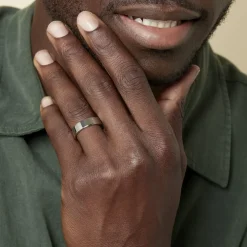 Bague Jourdan Ahou Acier Blanc Diamant
